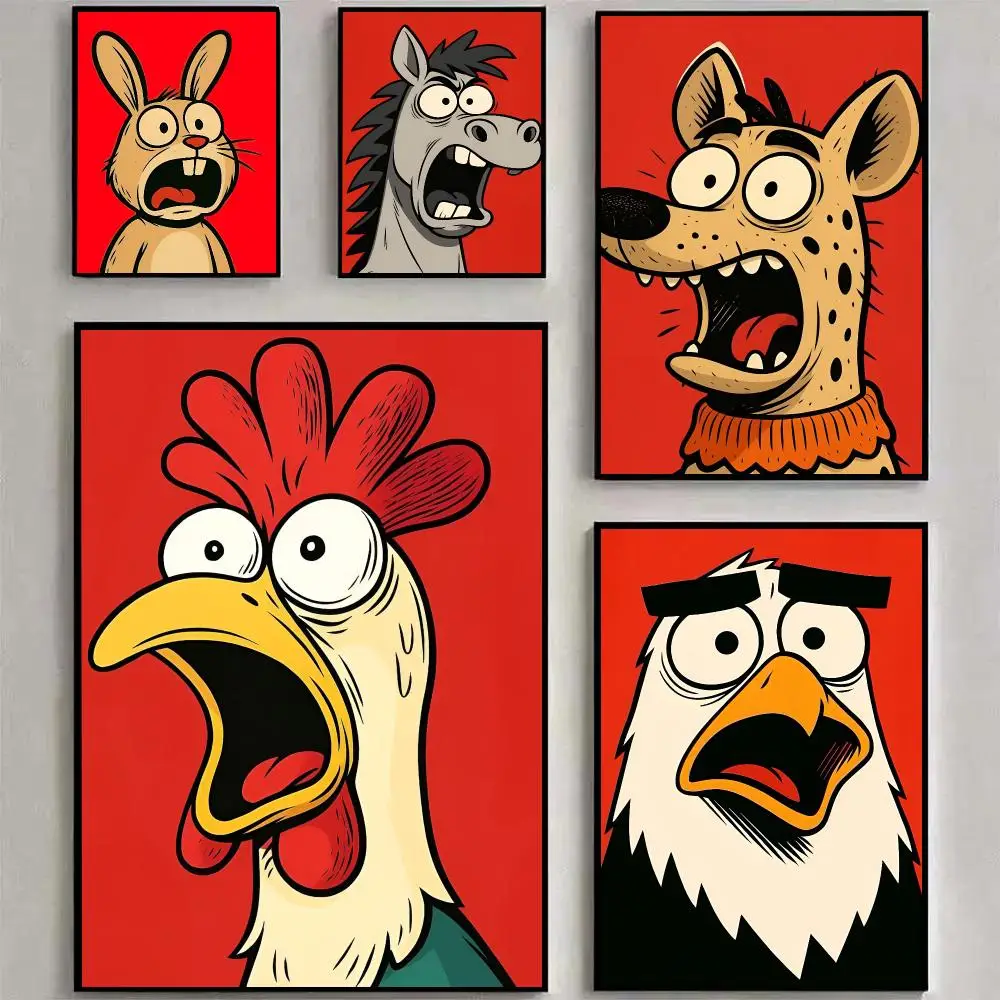 Shocking Animals Art Poster HD Prints Painting Wall Art For Living Room Home Bedroom Decoration