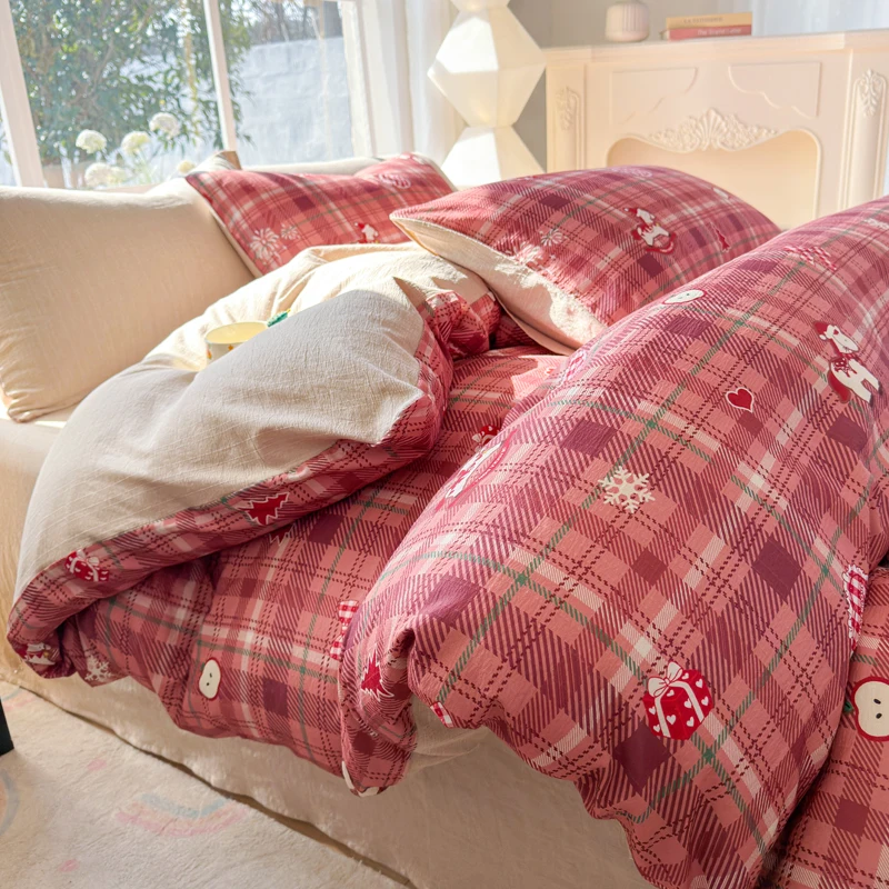 Juego de ropa de cama estilo dibujos animados, juego de sábanas con estampado moderno, ropa de cama individual/Queen/King Size, cómodo juego de cama doble, 침구세트