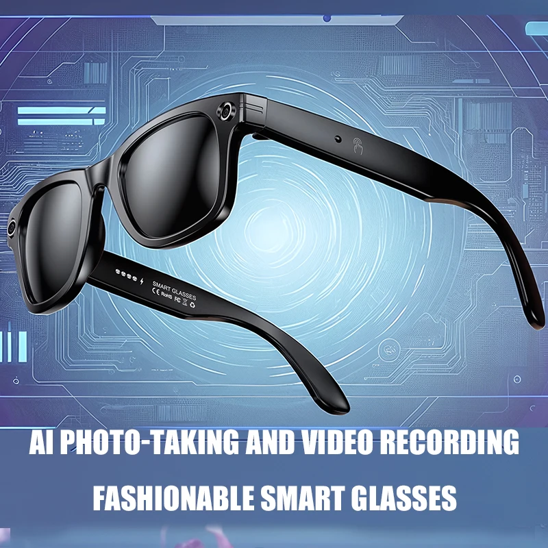 

AI Translation Smart Sunglasses Men Women 2025 Video Recording Touch Glasses Sport Bluetooth Call Headphones Anti-Blue Eyewear