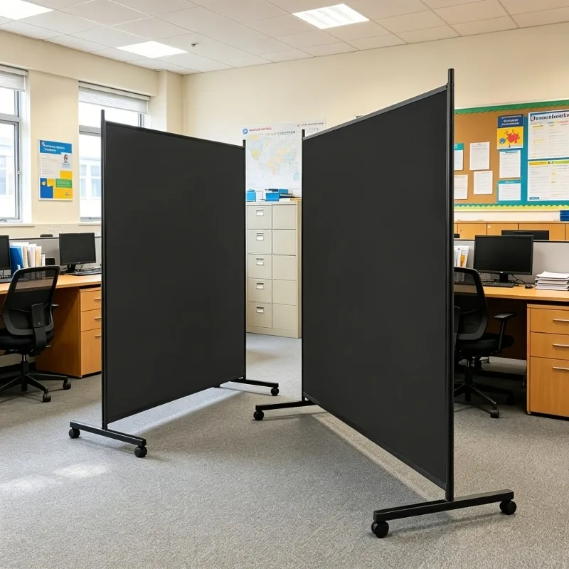 Single-sided Bedroom Screen Movable Detachable Hotel Living Room Partition Wall for School Office Bedroom Folding Room Dividers