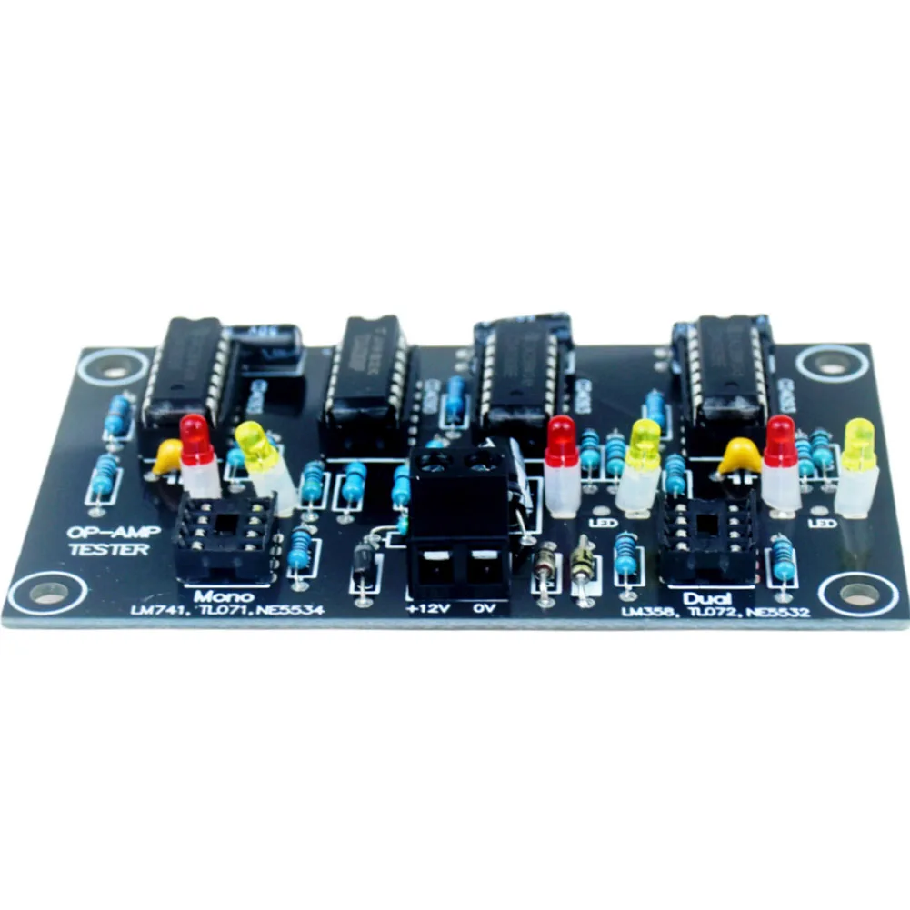 Commonly Used Operational Amplifier Tester DC 12V 100mA Single Op Amp Dual Op Amp OP AMP Tester TL071 TL072 TL081 TL082