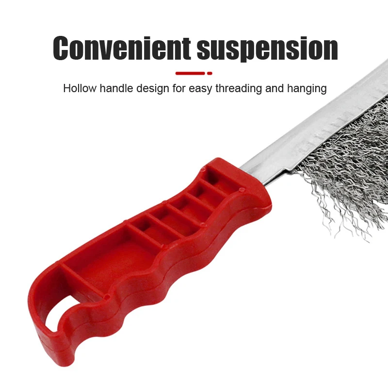 Cepillo de alambre de acero Cepillo de rodillo de eliminación de óxido de metal Cepillo de limpieza de barbacoa pulido Adecuado para limpiar rejillas de barbacoa