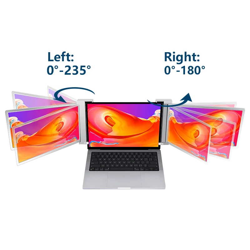 15.4 Inch Triple Monitor HDR-enabled IPS Computer with Multiple Ports Three Screens LCD Display