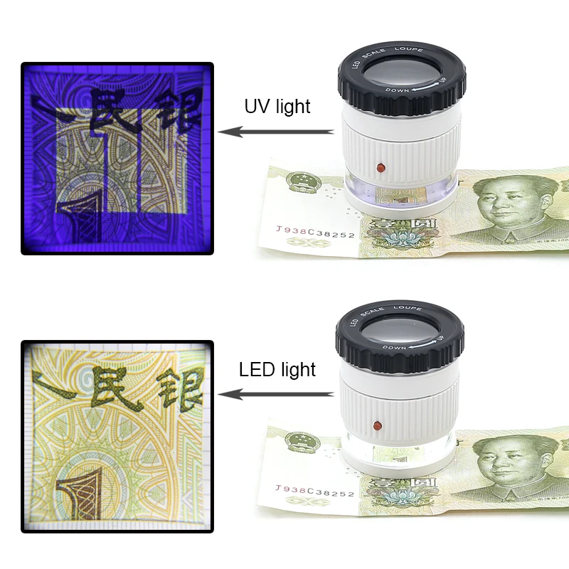 Imagem -06 - Jóias Lupa com Led uv Light Lente de Vidro Óptico Ampliação 30x Lupa para Identificar Selos Diamantes Antiq