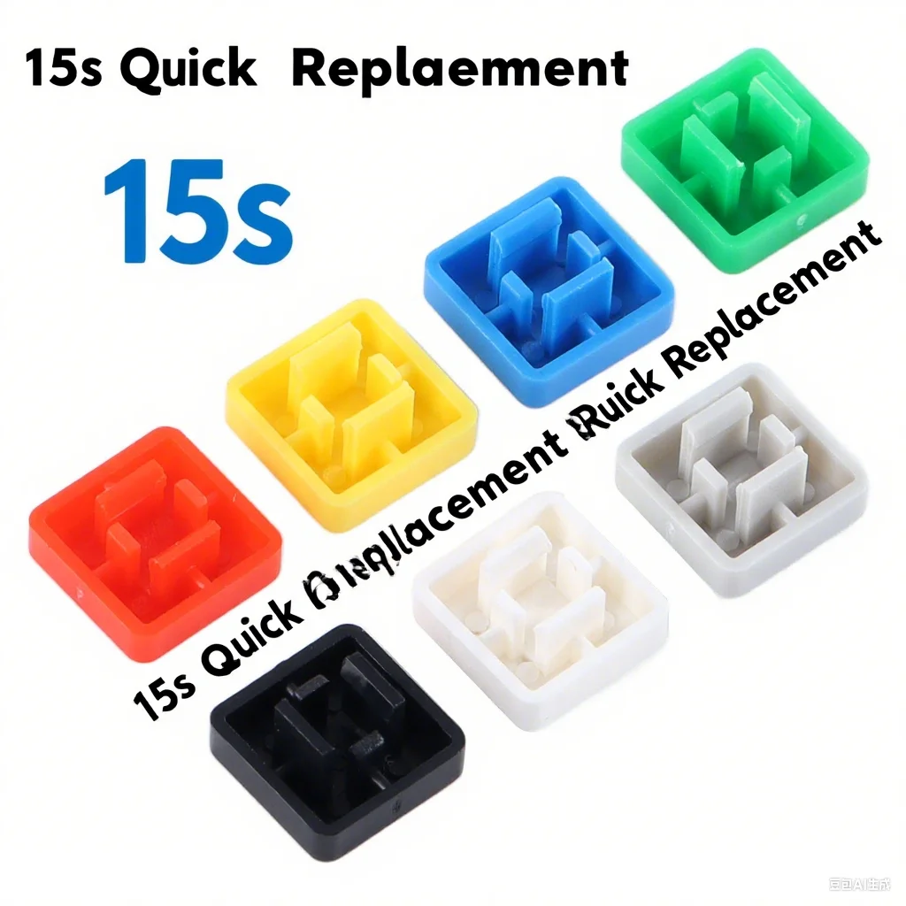 350Pcs Industrial Push Button Caps Square Tactile Switch Caps A14 for Momentary Control Panel - Ships from USA