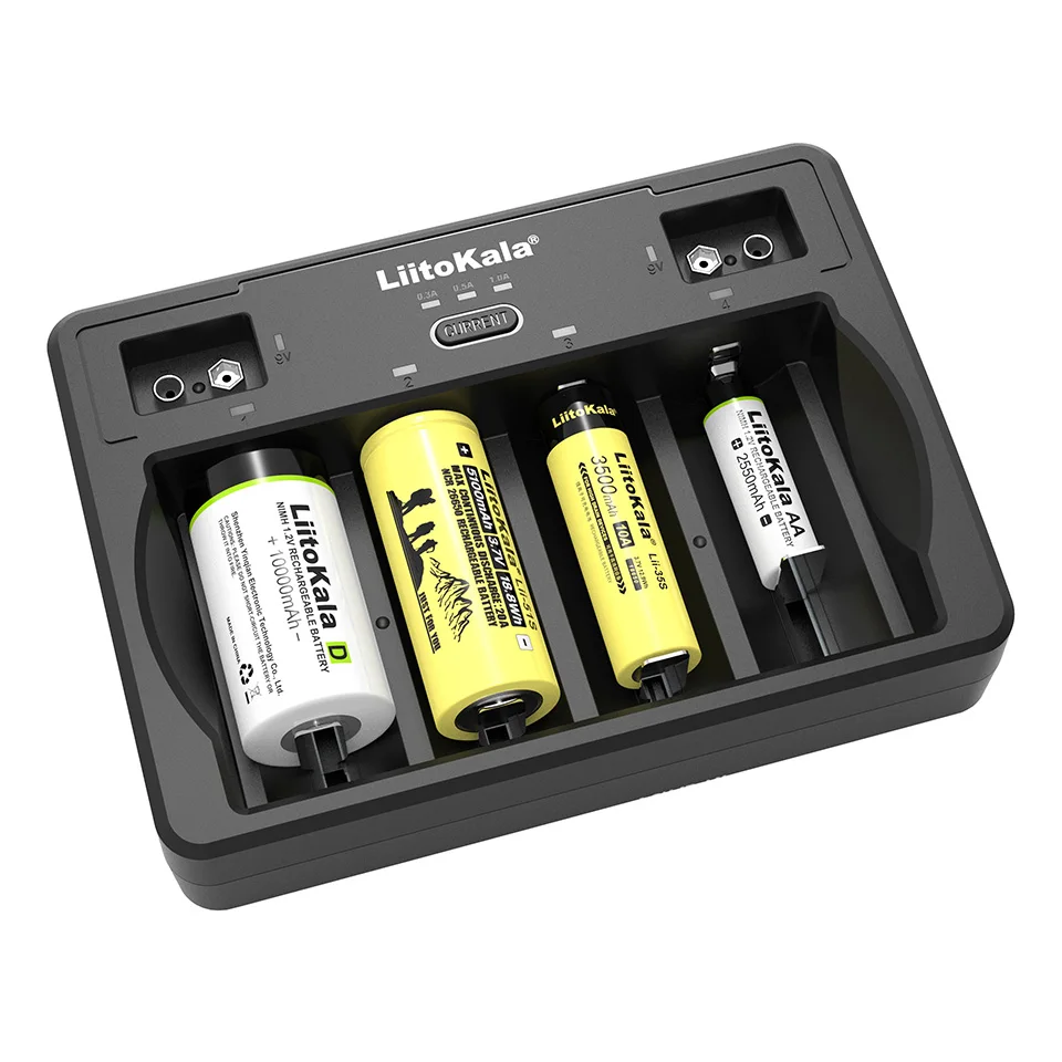 Liitokala Lii-D4 Lii-PD4 32700 Battery Charger,Charging 18650 18350 18500 21700 20700B 10440 26650 1.2V 3.7V 9V AA /AAA Ni-MH