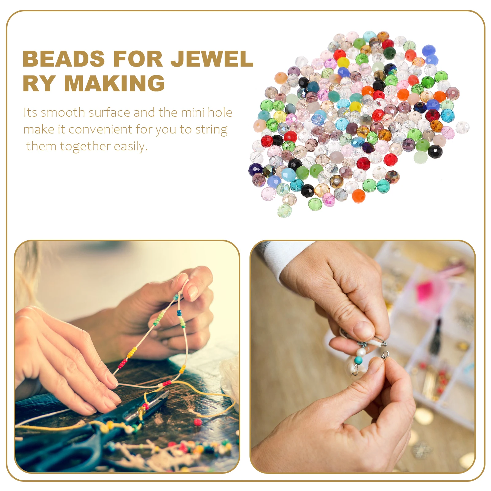 

800 Pcs DIY Necklace Making Bracelet Craft Supplies Brightly Colored Glass Spacer Beads Jewelry Materials Safe Durable for Daily