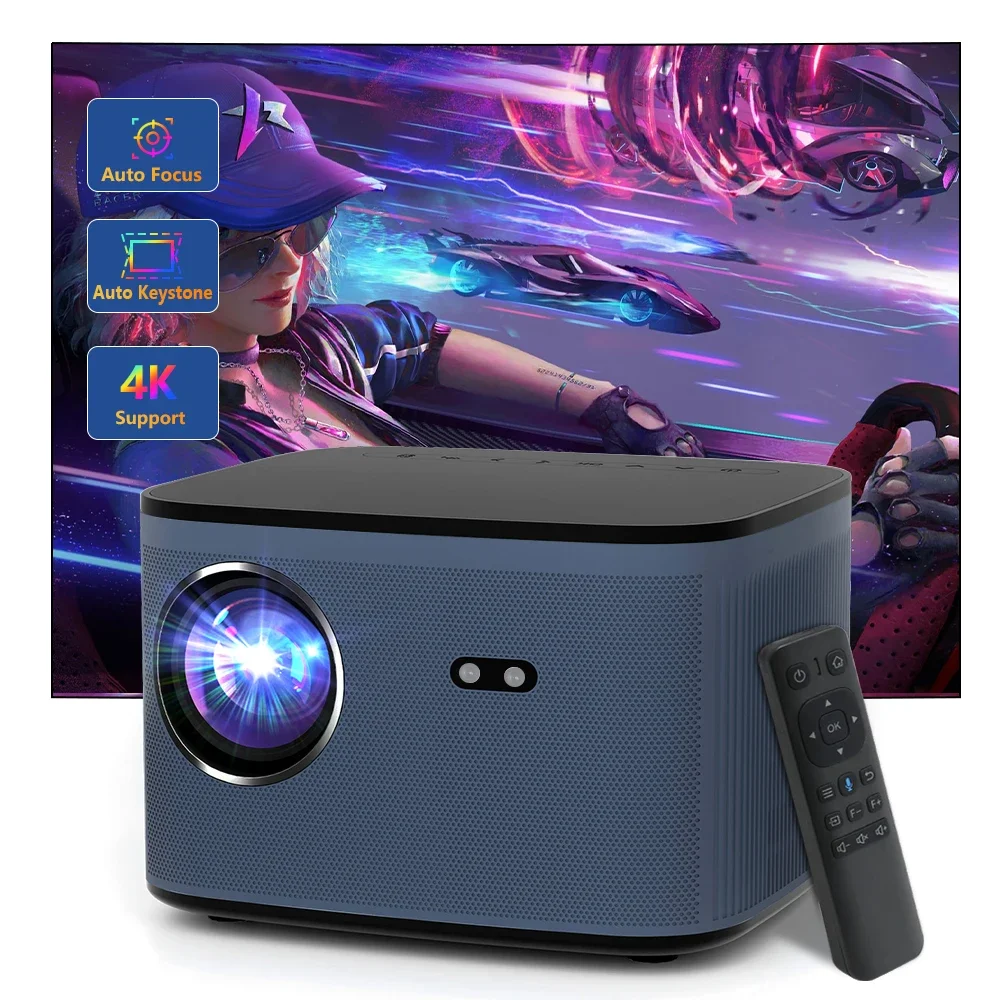 Topfoison 2023 Best OEM New Projectors Android 4k Full HD Cinema Small Wifi Beamer Smart Video Film TV Home Theater H9 Projector