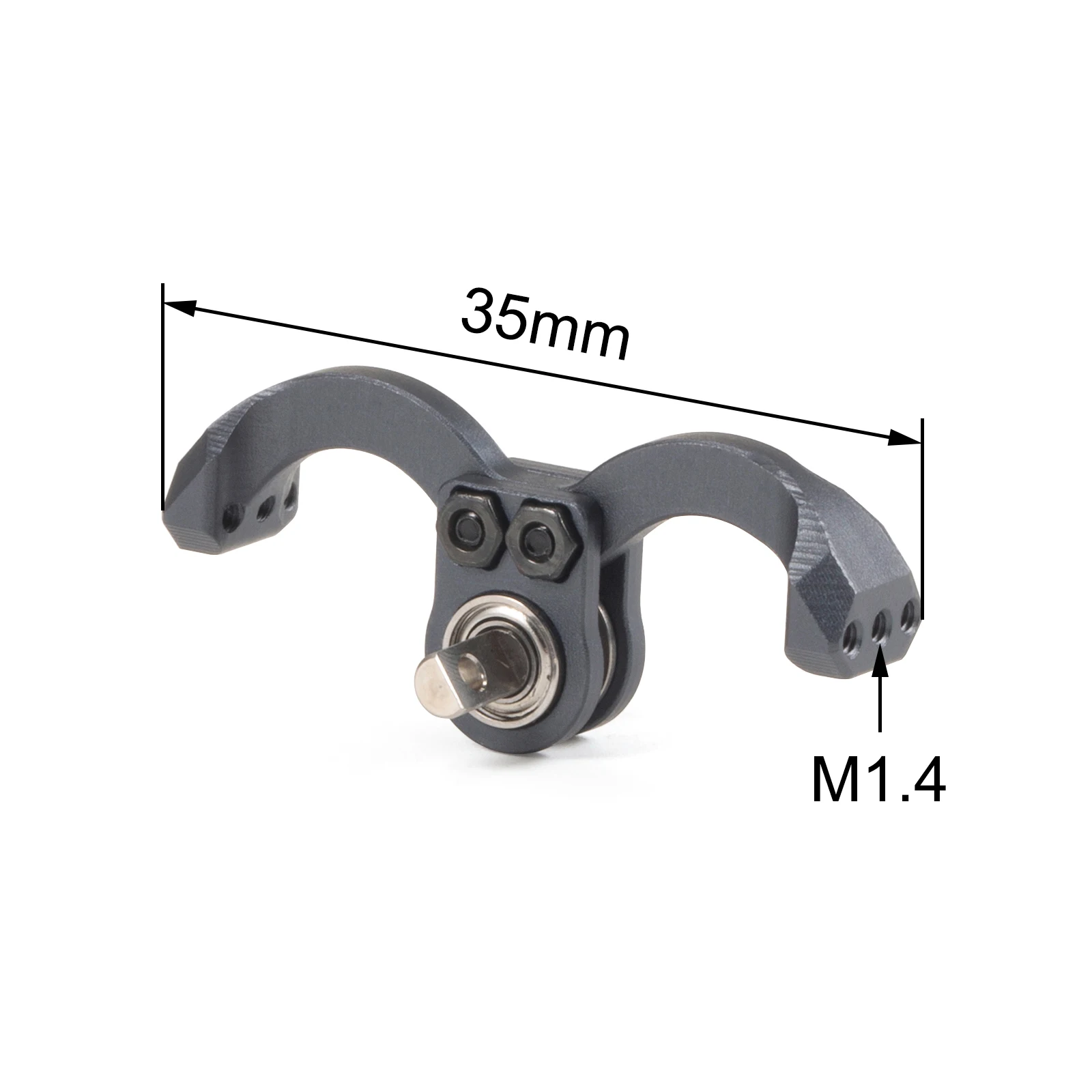Machined Aluminum Arched Bearing 1/24 Carrier for High Clearance SCX24 Custom Build Micro LCG Crawler Chassis