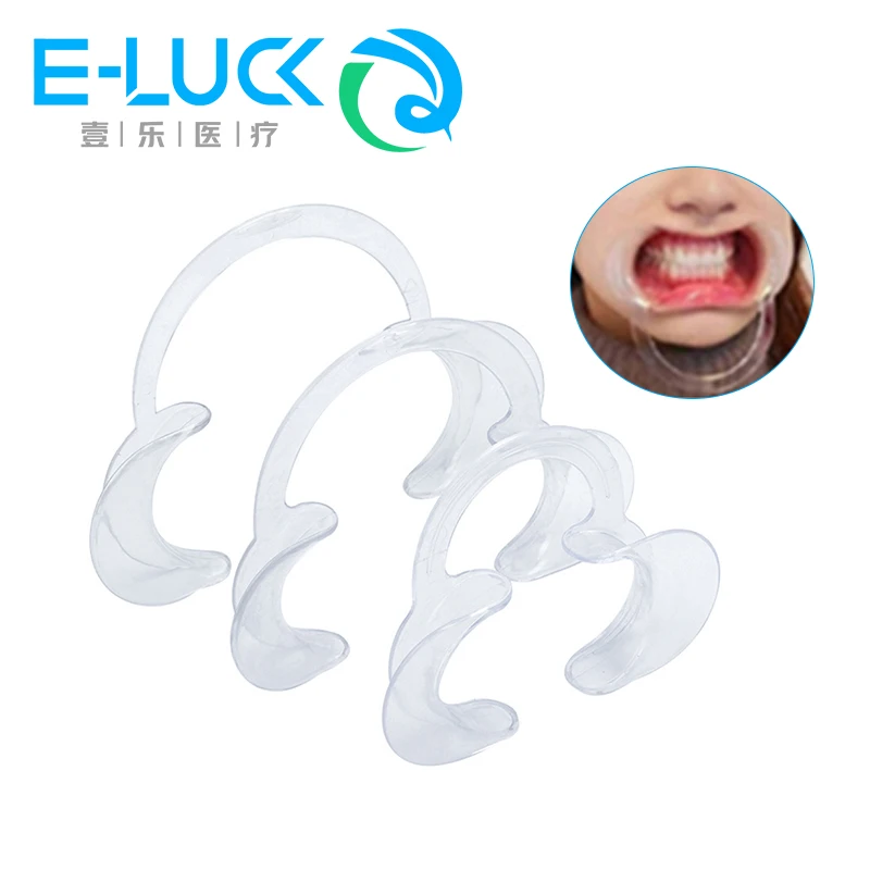 3pc Dental Cheek Retractor C Shape Mouth Opener Plastic Dental Lip Cheek Retractors Orthodontic Tools Dentist Oral Clean Product