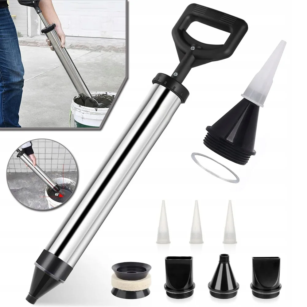 Pistolet à mortier pour ciment, pompe à calfeutrer, applicateur de mortier avec 3 buses pour ciment et chaux, facile à utiliser