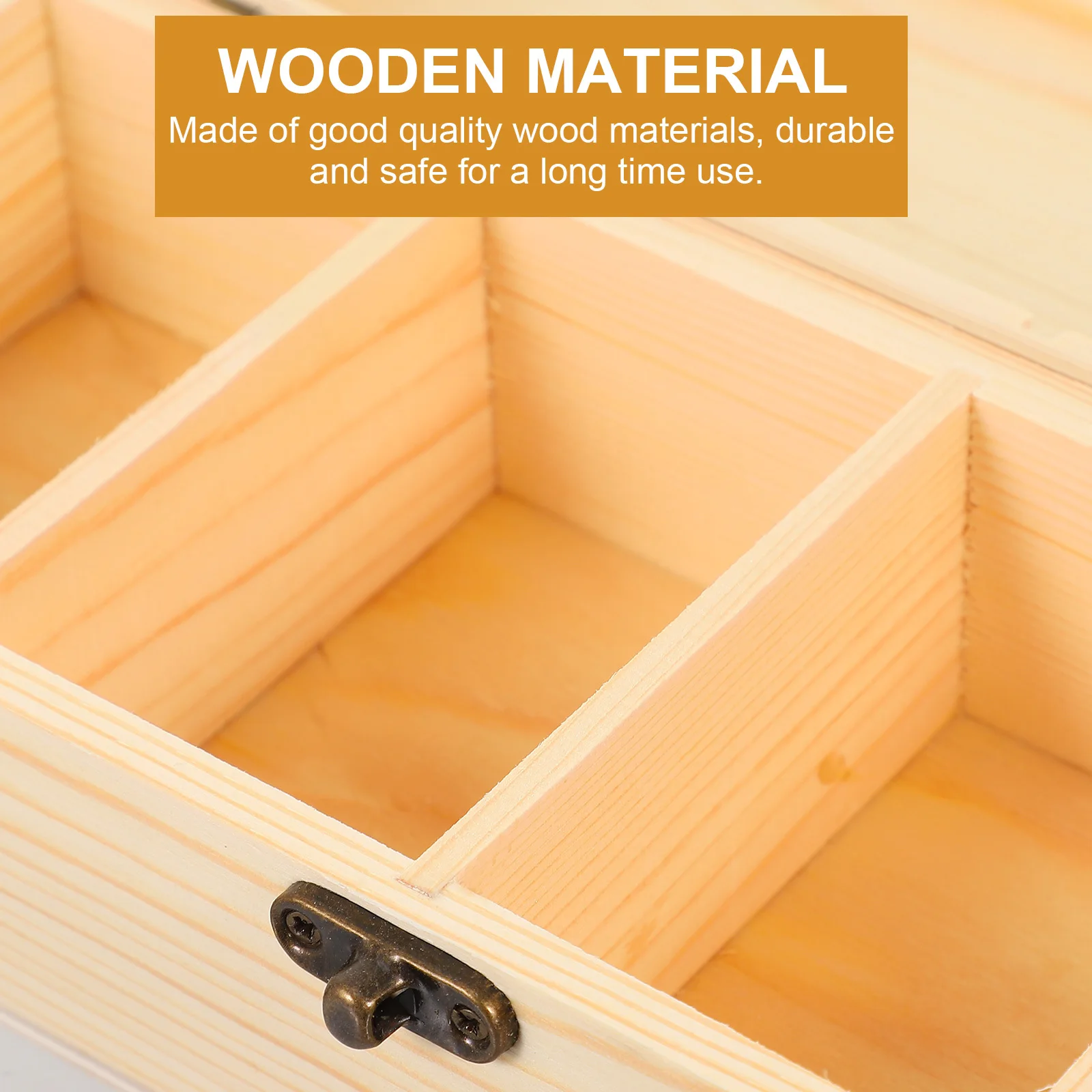 

1Pcs Wooden Jewelry Storage Organizer Box Four Grid Creative Case for Rings Earrings Desktop Gift Storage Holder