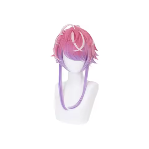 Anime Division Rap Battle Amemura Ramuda Synthetic Hair Cosplay Wig Pink Purple Mix Party Carnival Props
