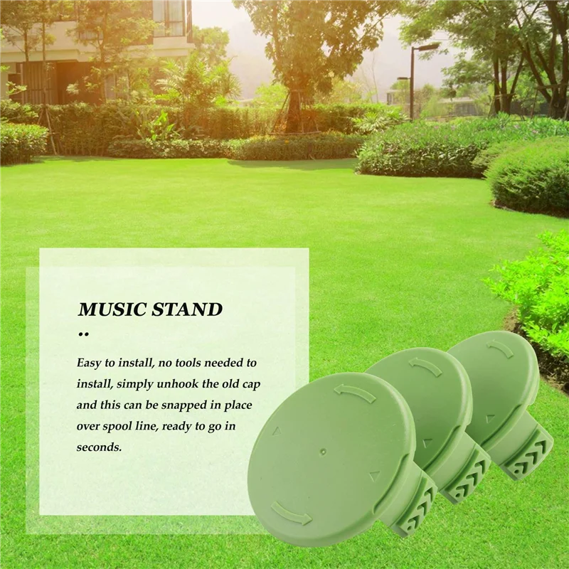 -FQYL 3Pack Replacement Spools Cap Covers Parts 3411546A-6 For Greenworks 21332 21342 24 Volt 40V 80V Cordless Weed Eater