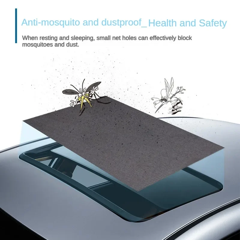 Magnetic Sunroof Window Anti-mosquito Net Sunscreen Camping Sunshade Roof Suction Screen Skylight Sun Shading Ventilation Mesh