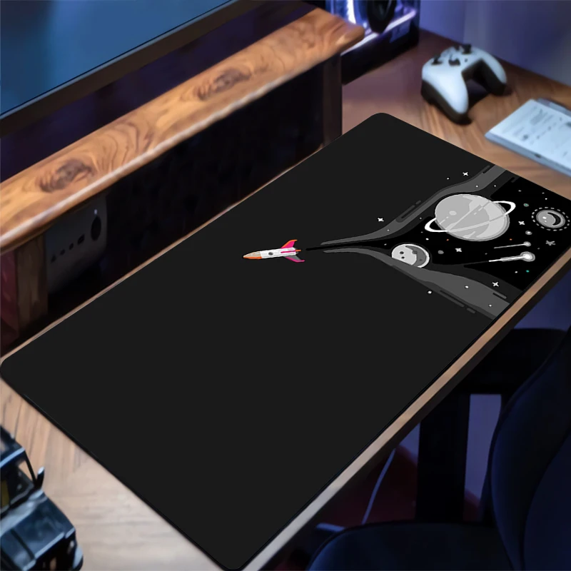 Gaming Extended Mouse Pad Gamer PC Computer Space Shuttle Cartoon Keyboard Pad Desk Mat Offices Laptop Interior Accessories Rug
