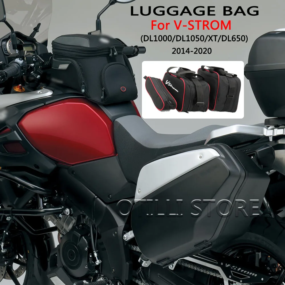 

Motorcycle Luggage Bag Saddle Bags Side Storage For SUZUKI V-STROM DL1000 DL 1000 vstrom 1000 2014-2020 DL650 DL1050 V-Strom 650