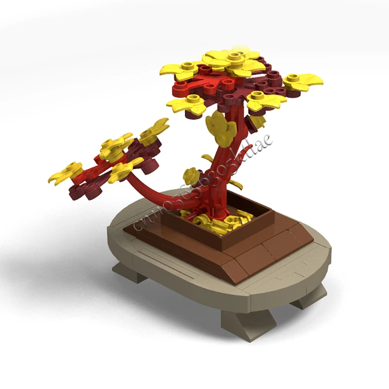 106 pièces bonsaï Micro bonsaï rouge pour Micro Pot MOC personnaliser bloc de construction modulaire éducatif Simple bricolage garçon vacances jouet cadeaux