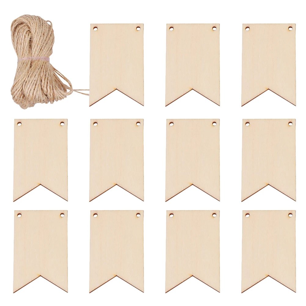 

150 Pcs Wooden Hanging Ornaments Craft Tags Unfinished Blank Signs Square Decor Rustic Wall Plaques
