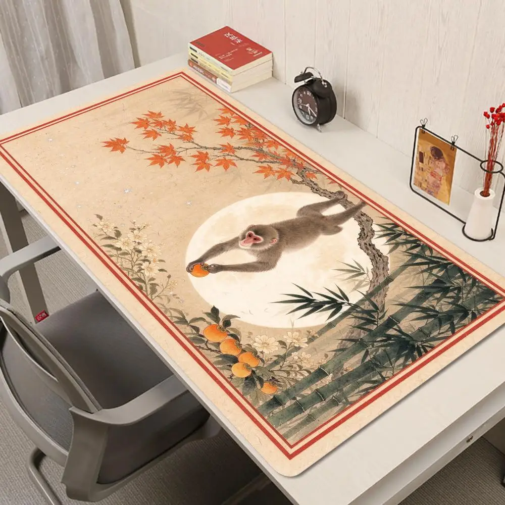 Japanese Country Sunflower Town Mouse Pad Large Size Smooth Cloth Surface For Summer Home Office Decor