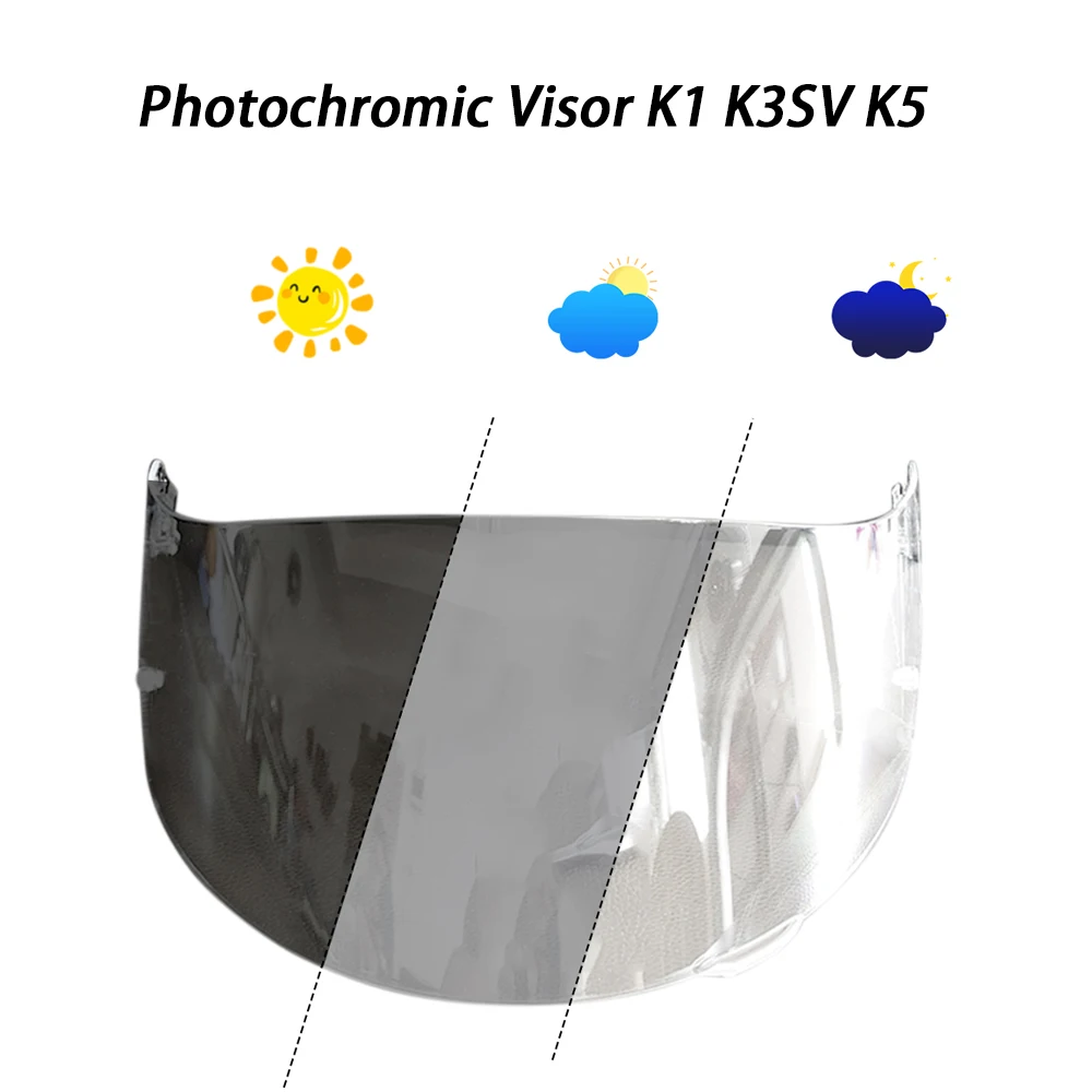 

Мотоциклетный шлем, защитная линза для AGV K1 K3SV K5, фотохромный козырек для лица