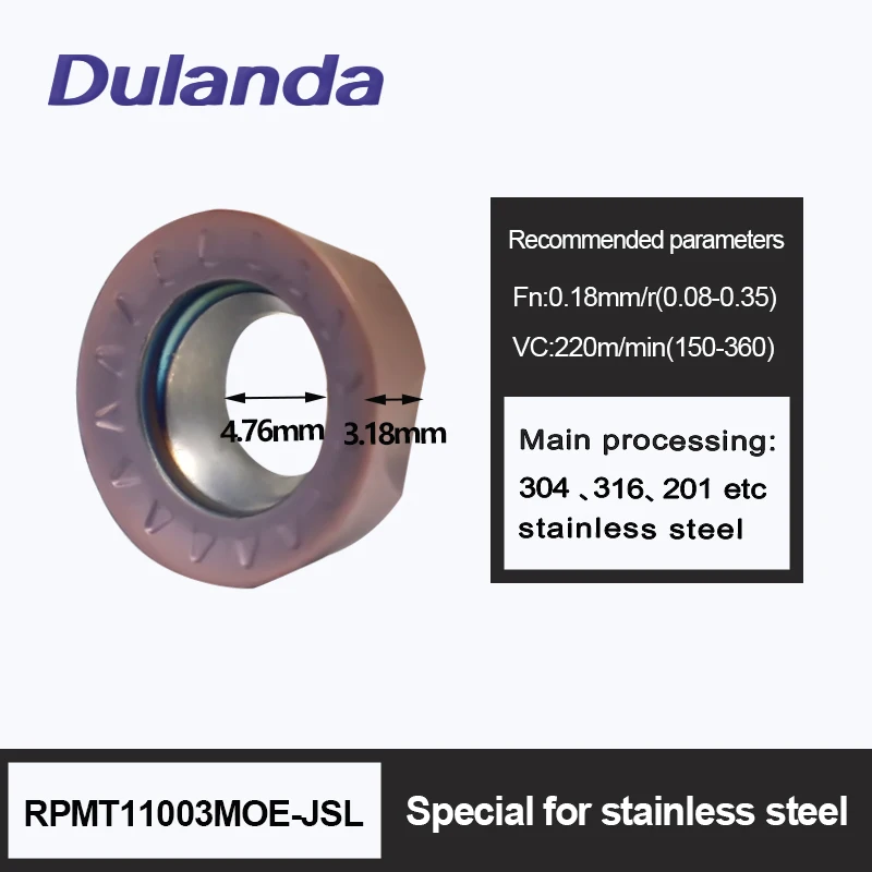 

Carbide Insert RPMT 1003 CNC Machine Indexable Milling Plate Blade Roundness Turning Tool