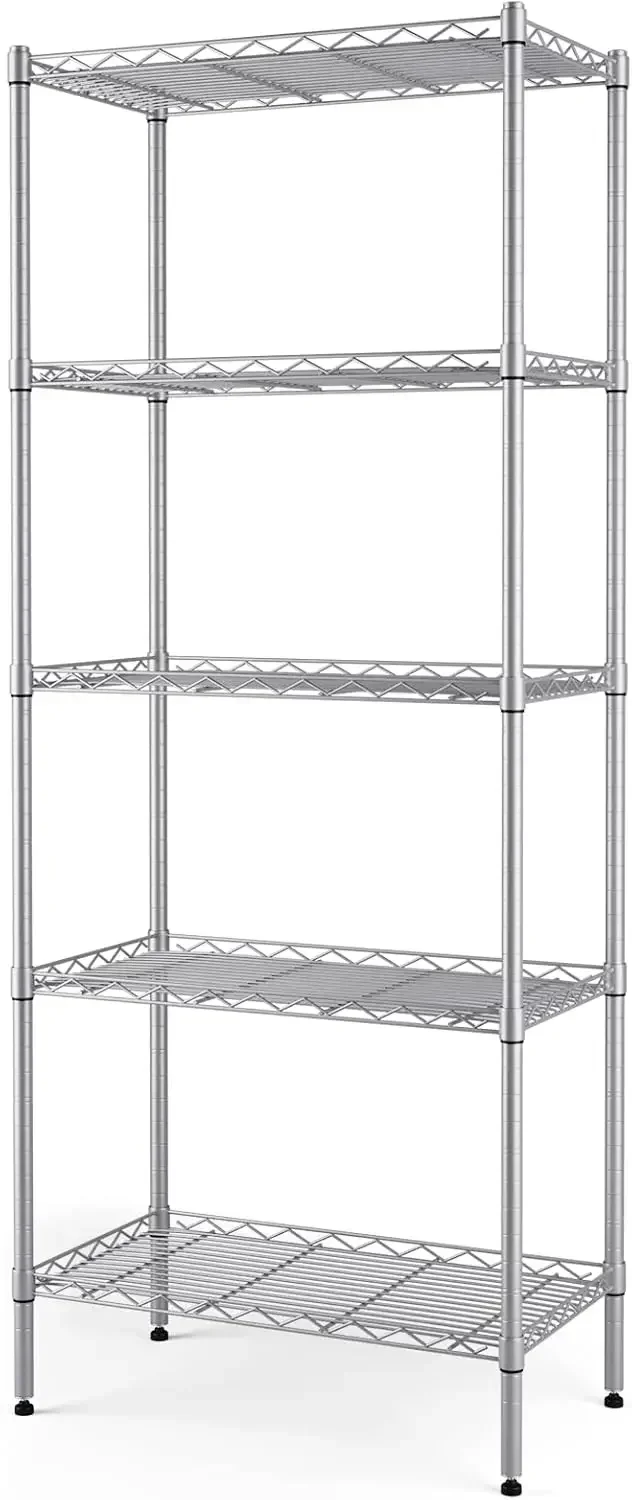 

5 Tier Storage Rack Wire Shelving Unit Storage Shelves Metal for Pantry Closet Kitchen Laundry 660Lbs Capacity