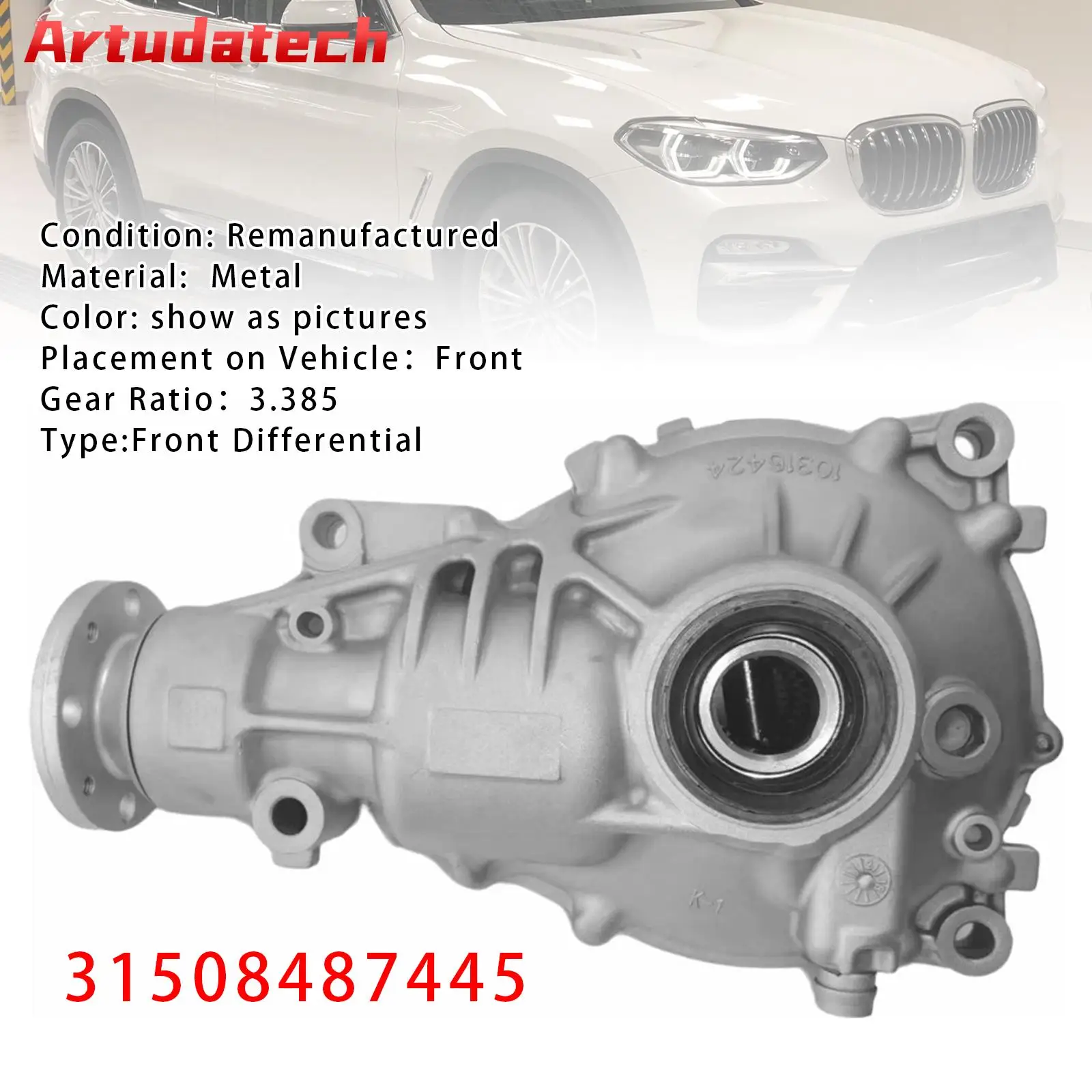 

Artudatech Front Differential Ratio 3.385 31508487445 For BMW X3 X4 X5 X6 G01 G02 G05 G06 Car Accessories