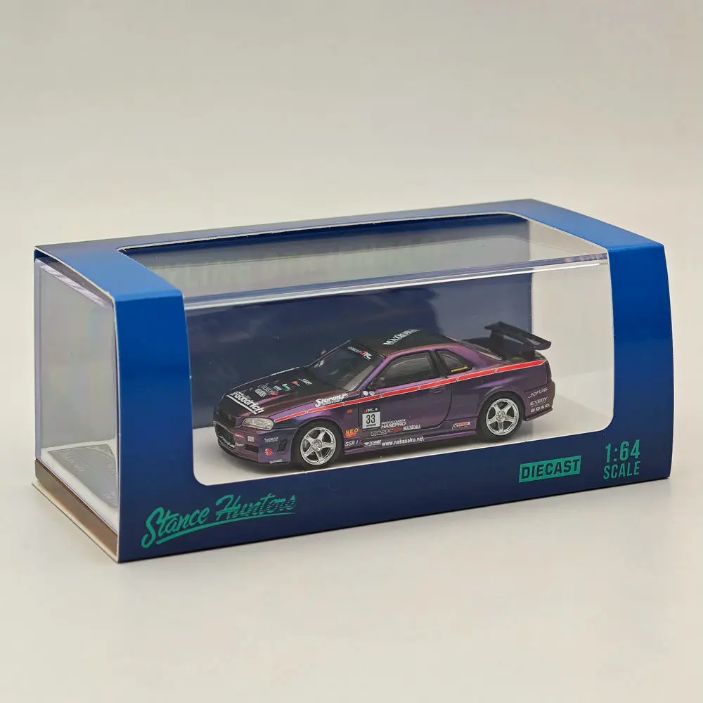 

Stance Hunters SH 1/64 for Nissan Skyline GTR R34 Diecast Model Car Kids Toys Gift