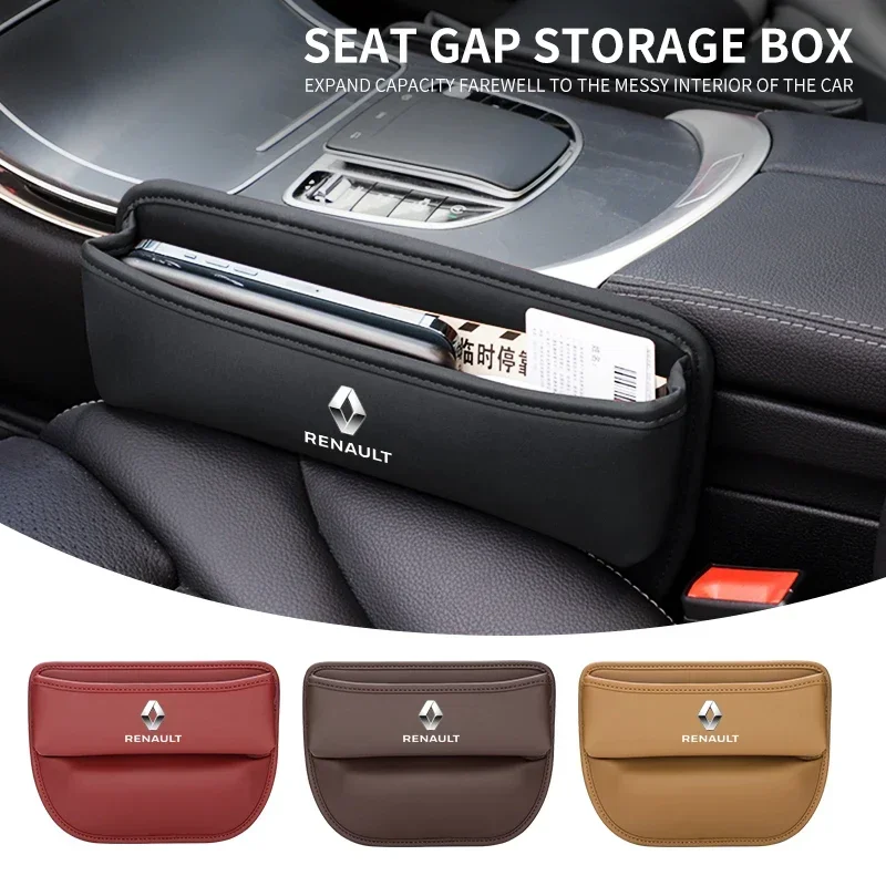 

1pcs Car Seat Gap Storage Box Auto Acesssories For Renault Clio Koleos Megane Espace QM6 Kadjar Captur Scenic Fluence Laguna