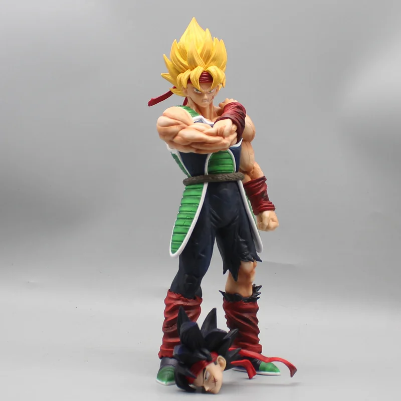 24cm Anime Dragon Ball GK Unparalleled Saiyan Badak Double Headed Handmade Model Action Figures Statue Ornament Toy Gift Doll