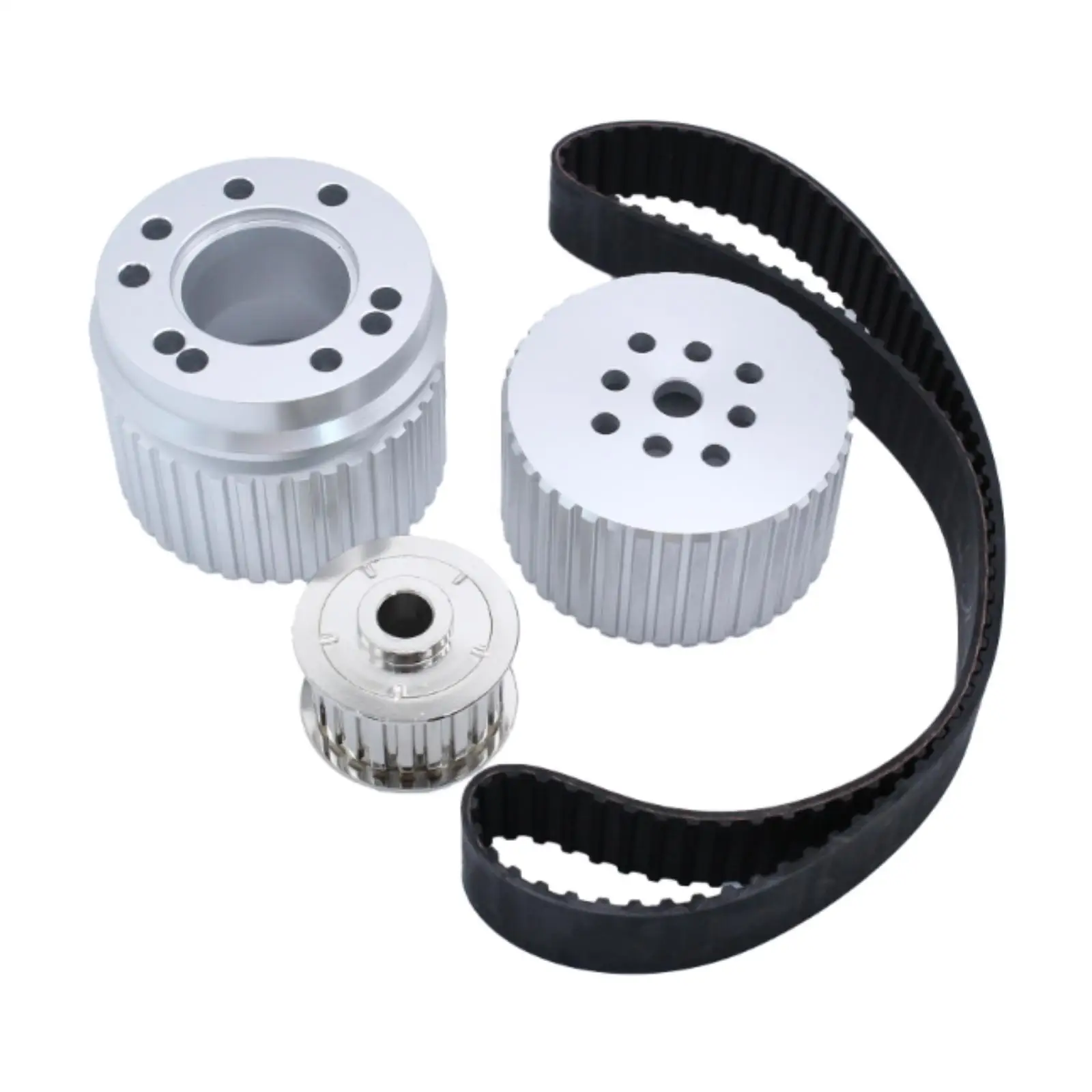 Belt Drive Pulley Kit Vehicles Aluminum Spare Part Repair Replace Auto Equipment