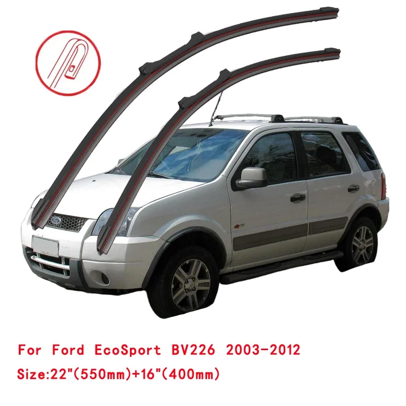 

For Ford EcoSport 2003-2023 Car Windshield Wiper Blade Front Windscreen Brushes Washer Accessories Cleaning Replacement Parts