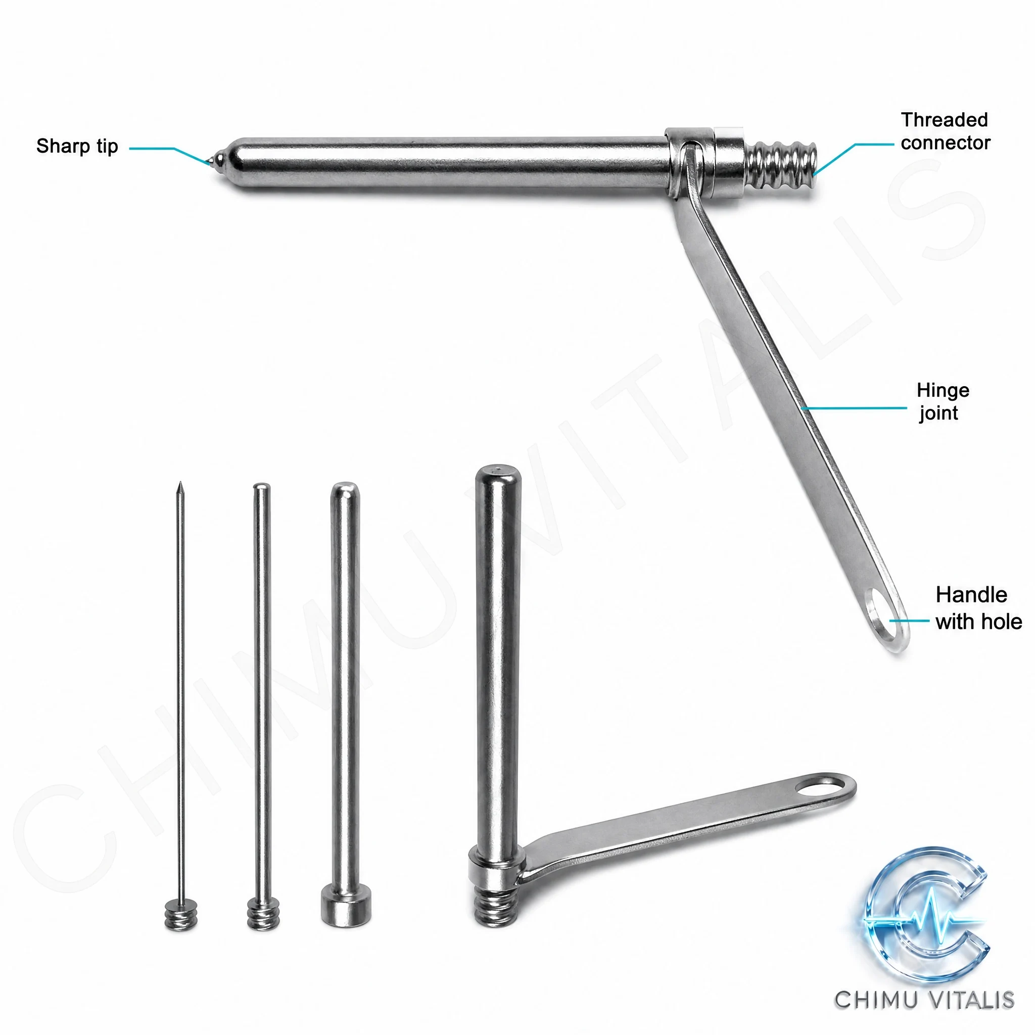 【CHIMU VITALIS】119 Stainless Steel Soft Tissue Protector, Reusable Technical Instrument
