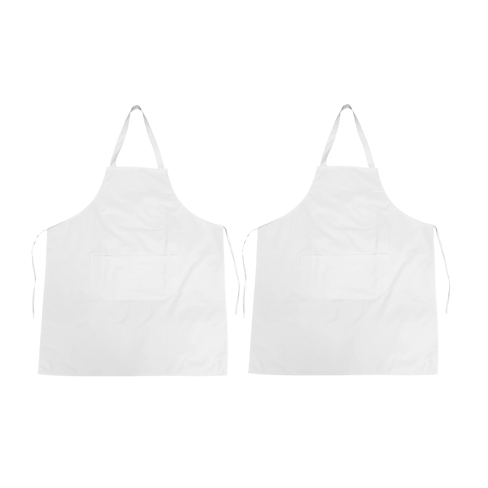 

2Pcs White Waterproof Cotton Aprons for Cooking Housework Kitchen Accessories Gifts Sleeveless Home Restaurant