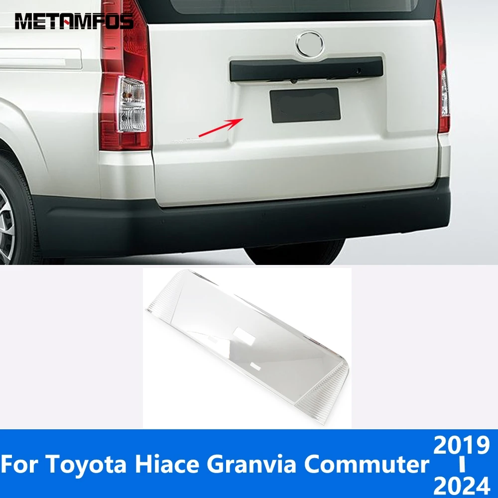 

Внешние аксессуары для Toyota Hiace Granvia Commuter 2019-2023 2024, держатель номерного знака на заднем багажник из углеродного волокна