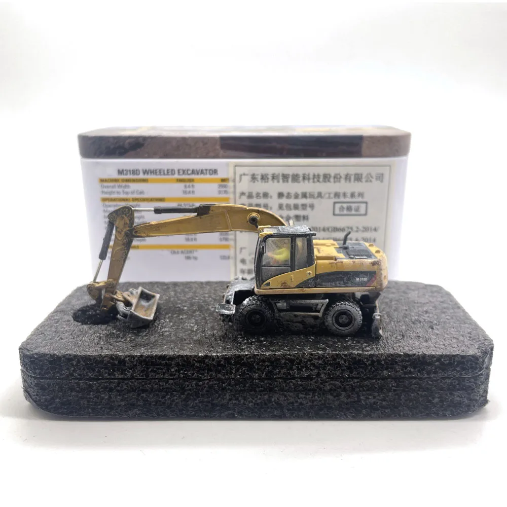 

2 Color! 1:87 HO Scale M318D Wheel Excavator Muddy Version Toy Gift Engineering Vehicle Model DieCast Masters DM 85177