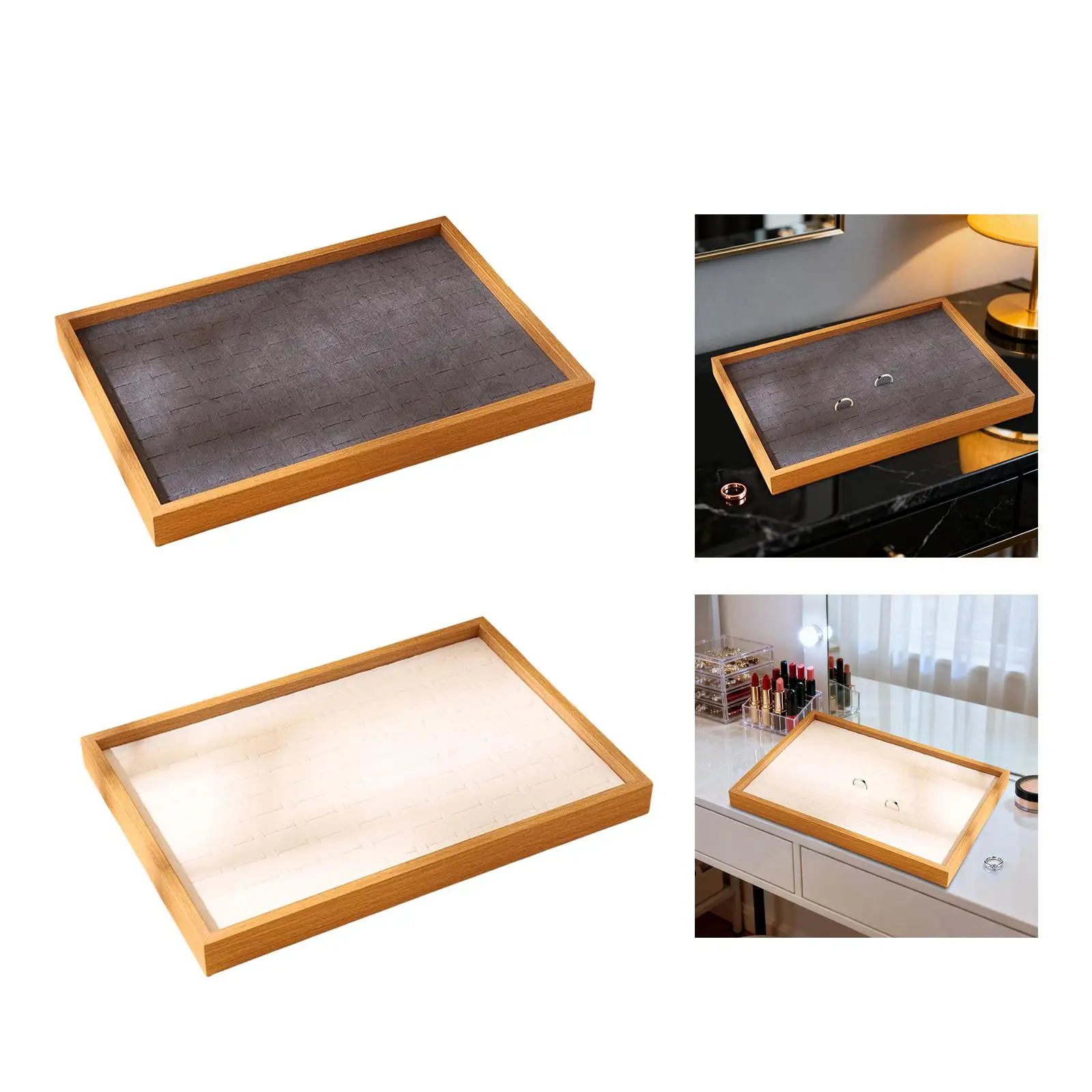 Поднос для демонстрации ювелирных изделий, портативный подарок, большая емкость, деревянный орнамент для дочери