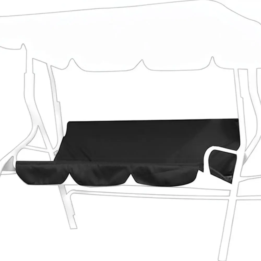 Waterproof Outdoor Swing Chair Cover Hanging Seat Protector Patio Garden Furniture Dustproof Shield Black Fabric