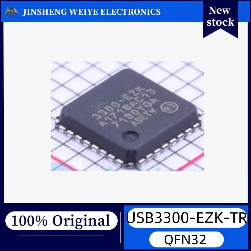 5/20 pieces USB3300-EZK-TR 3300-EZK QFN-32 USB transceiver chip new original stock