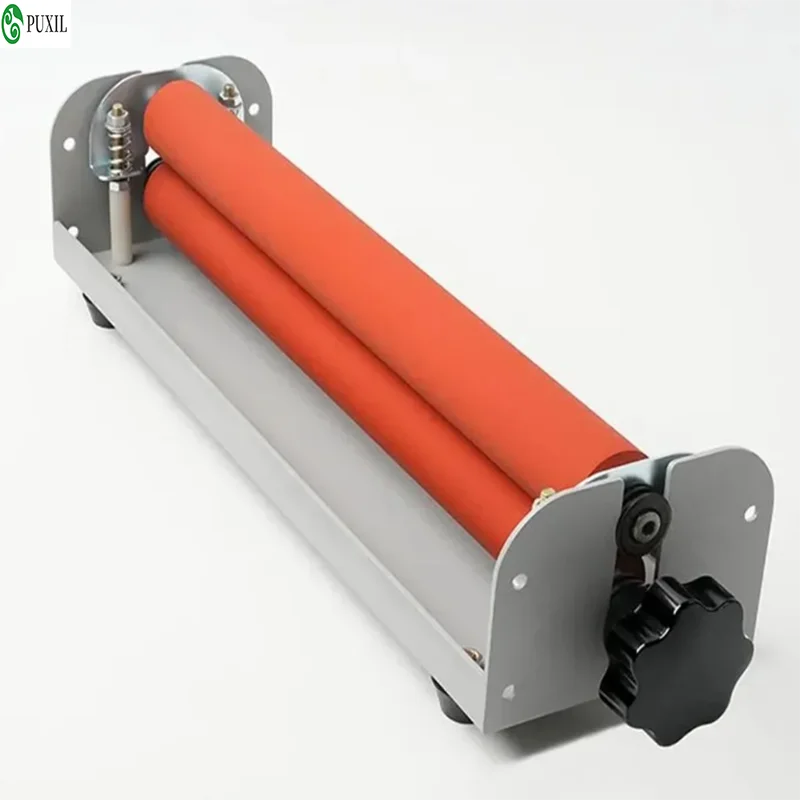 

manual operation roller cold laminating machine professional office 12 inch paper document photo