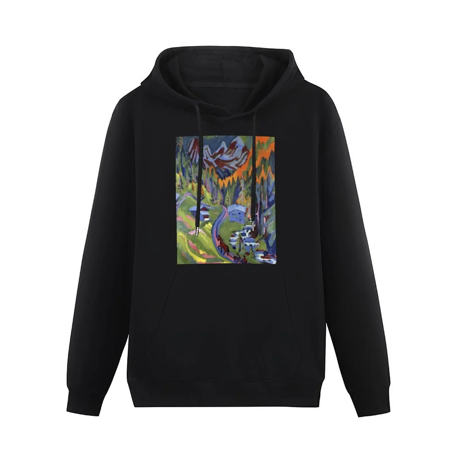 Ernst Ludwig Kirchner - Sertig Path In Summer Pullover Hoodie hooded shirt korean style clothes mens clothes big size hoodie