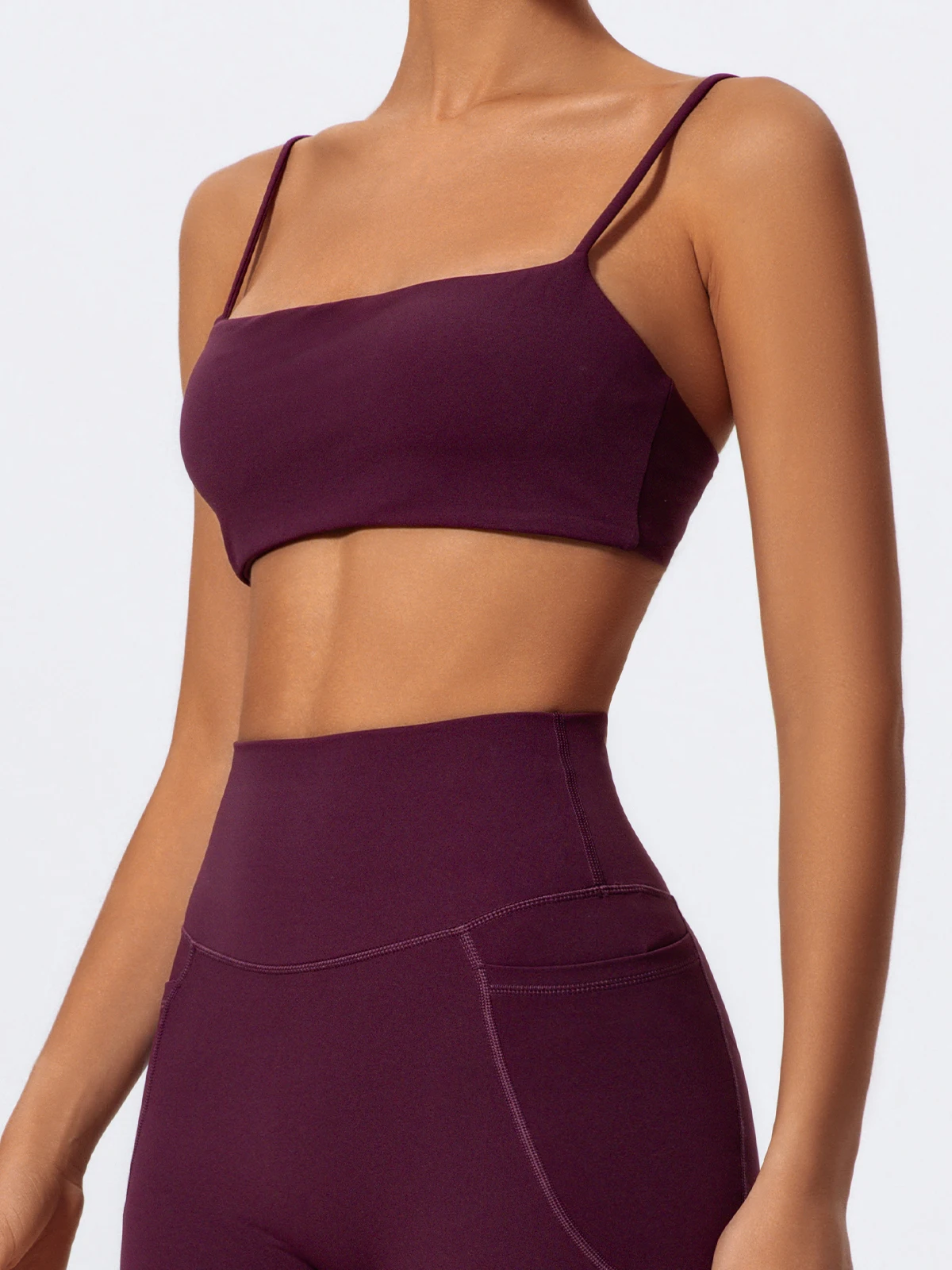 Hearuisavy Sommer Hochelastischer Sport-BH Fitness-Träger-BH Damen Atmungsaktive Yoga-Kleidung Schnelltrocknendes Gym-Top – Detail 10