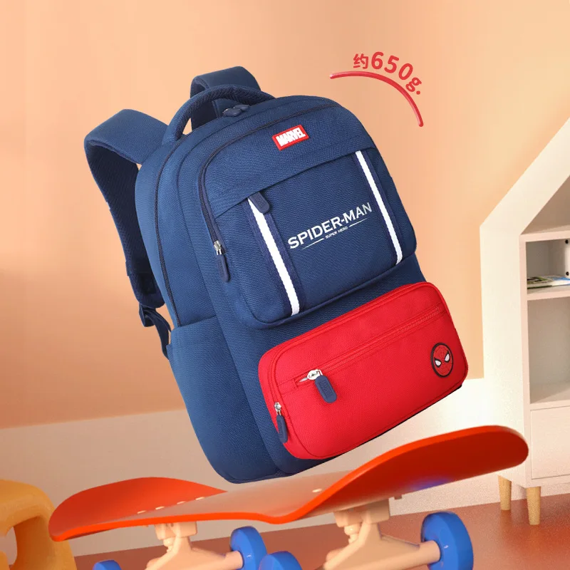 Disney Leisure School Bags For Boys Middle Primary Student Shoulder Orthopedic Backpack Spider Man Captain America Gifts Mochila