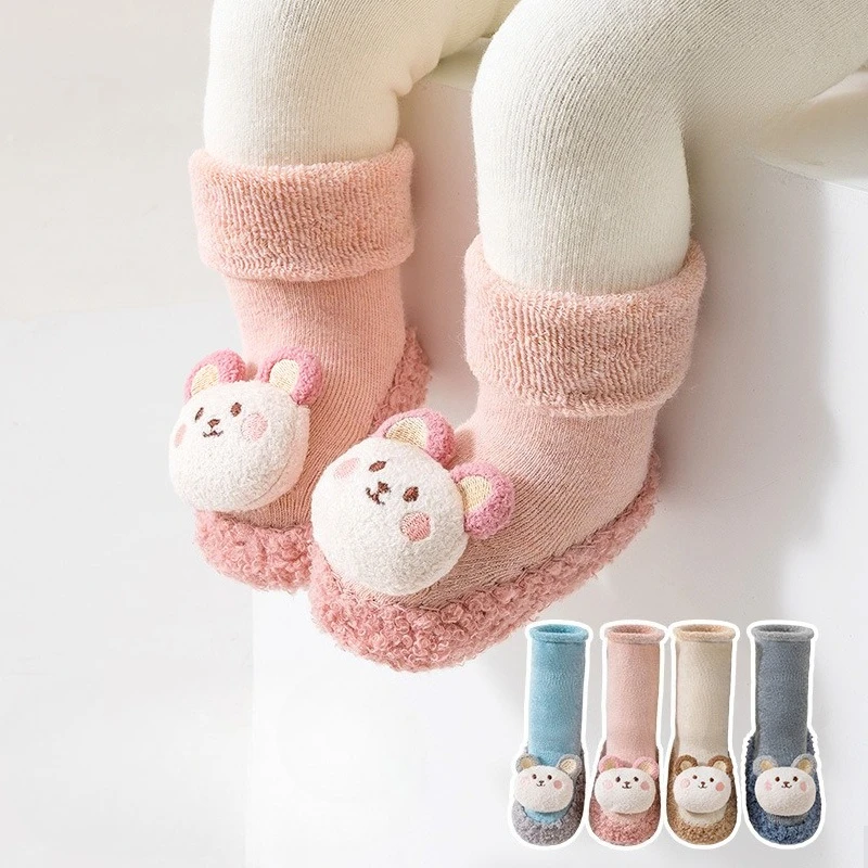 Cute Cartoon Baby Walker Shoes Breathable Non-Slip Infant First Walkers Soft Comfortable Walking Practice Indoor Floor Socks New