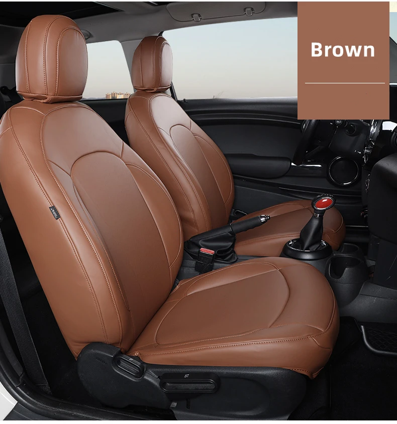 

Custom Fit Car Accessories Seat Covers Full Set Middle Perforated Leather Specific For Bmw Mini Copper