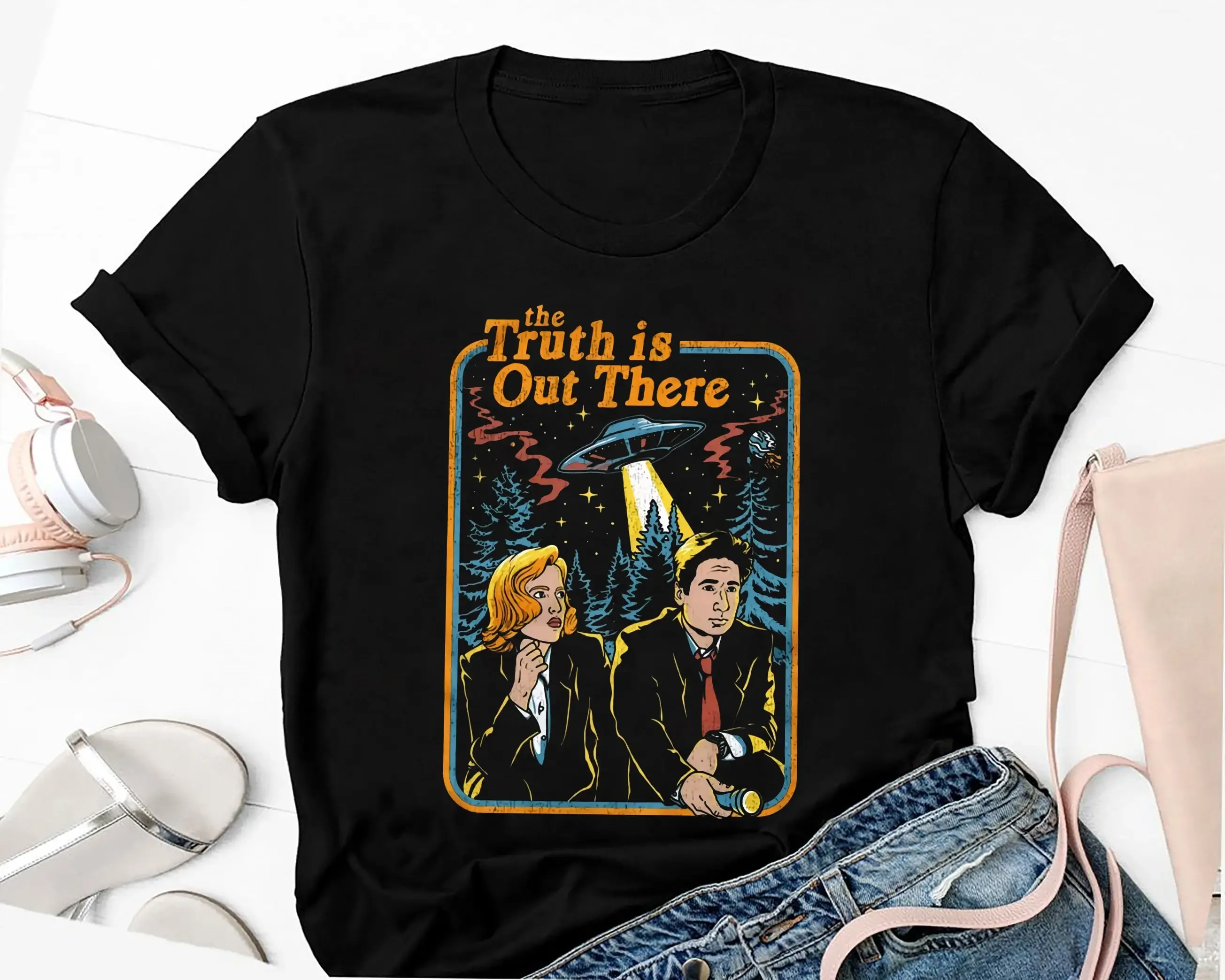 The Truth Is Out There X FILES T Shirt Fan s Movie Vintage Mulder And Scully