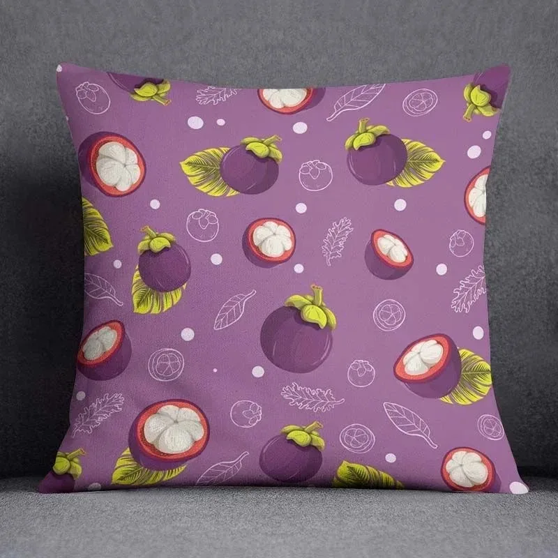 Fruit Strawberry Watermelon Double-sided Printed pillow cover Short plush Suitable living rooms bedrooms throw cushion cover
