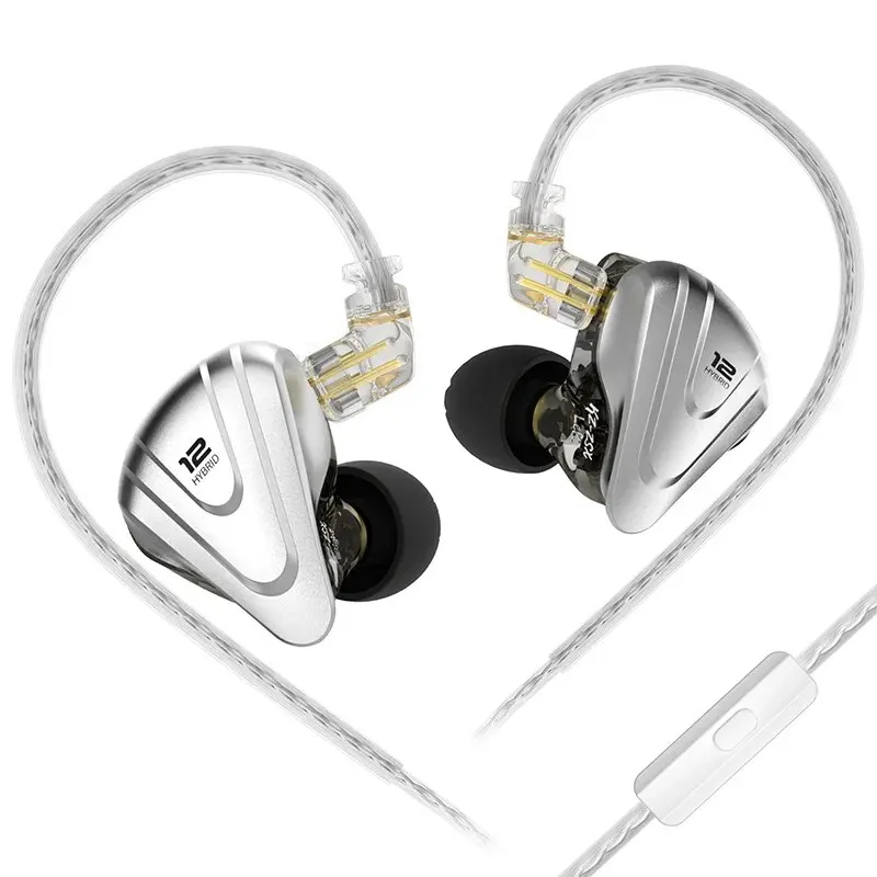 Kz Zsx 1dd 5ba Hybride 12 Drivers Hifi Bas Oordopjes In-Ear Monitor Ruisonderdrukking Oortelefoon Metalen Headset