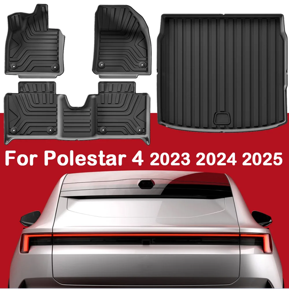 

Автомобильные коврики для Polestar 4 2023 2024 2025, всепогодная защита, коврик из ТПЭ, водонепроницаемый, нескользящий, аксессуары с левым рулем